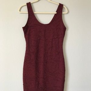 F21 l Bodycon burgandy/maroon dress